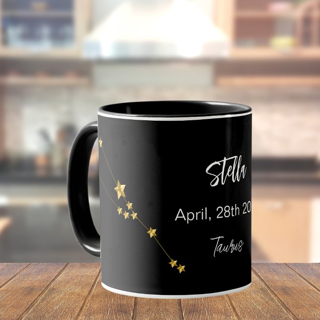 Mug Anniversaire de la constellation d'étoiles Taurus  (Créateur téléchargé)