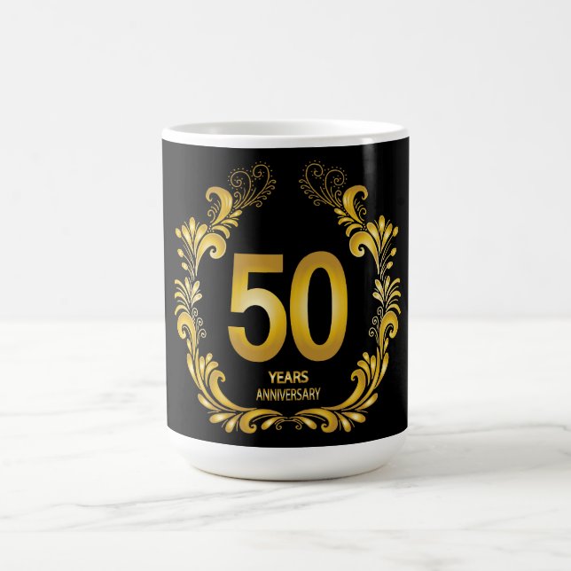 Mug Anniversaire de la Parties scintillant d'or de 50  (Centre)