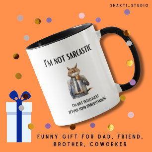 Mug Anniversaire de l'ami drôle corpo chat sarcastique