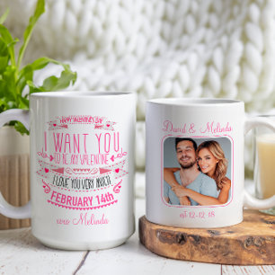 Mug Anniversaire de l'Heureuse Sainte-Valentin Photo p
