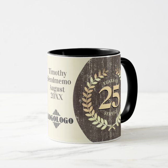 Mug Anniversaire de longévité de l'employé personnalis (Devant droit)