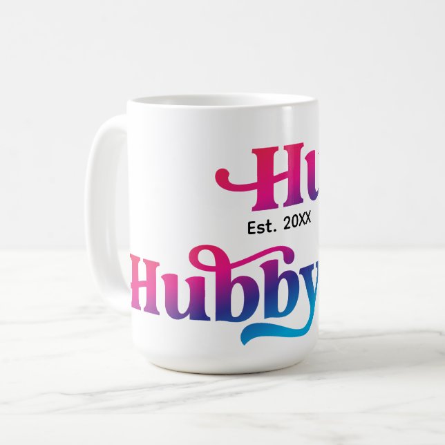 Mug Anniversaire de Mariage Couple Marié Couleurs Pers (Devant gauche)