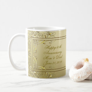 Mug Anniversaire de mariage d'or cinquantième de