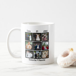 Mug Anniversaire de mariage personnalisé moderne 9 pho