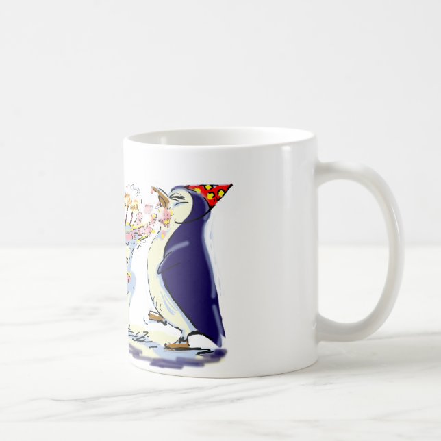 Mug Anniversaire de pingouin (Droite)