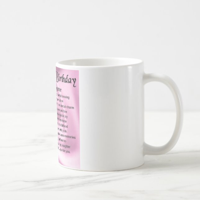 Mug Anniversaire de poème de fille 16ème (Droite)