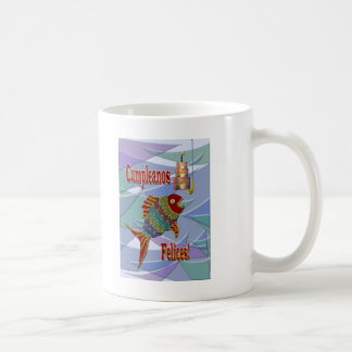 Mug Anniversaire de poissons espagnol/Mexicain/Latino