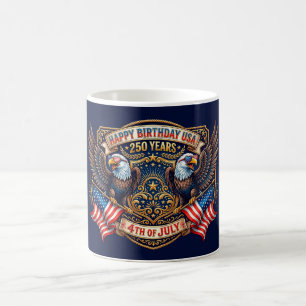 Mug Anniversaire des 250 ans des États-Unis   Aigles p