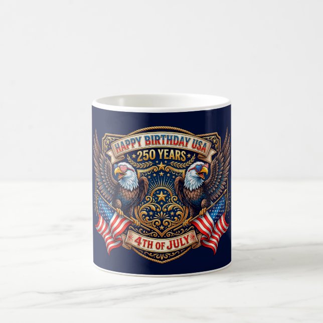 Mug Anniversaire des 250 ans des États-Unis | Aigles p (Centre)