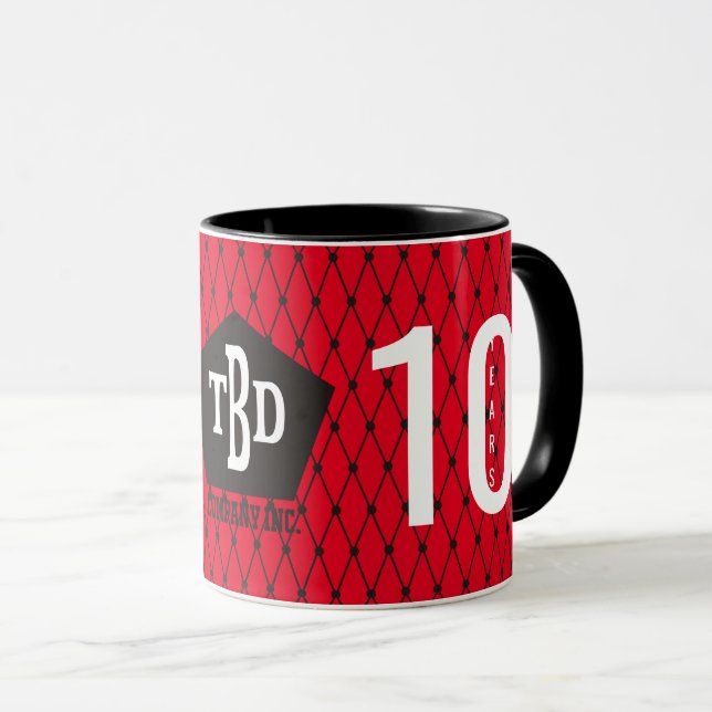 Mug Anniversaire d'étape importante des employés 10 (Devant droit)