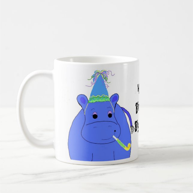 Mug Anniversaire d'Hippopotame Gros Luron (Gauche)