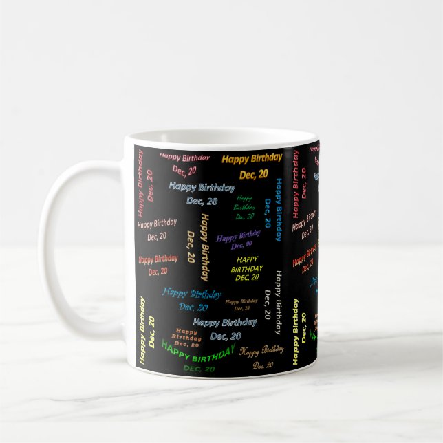 Mug anniversaire du 20 décembre (Gauche)