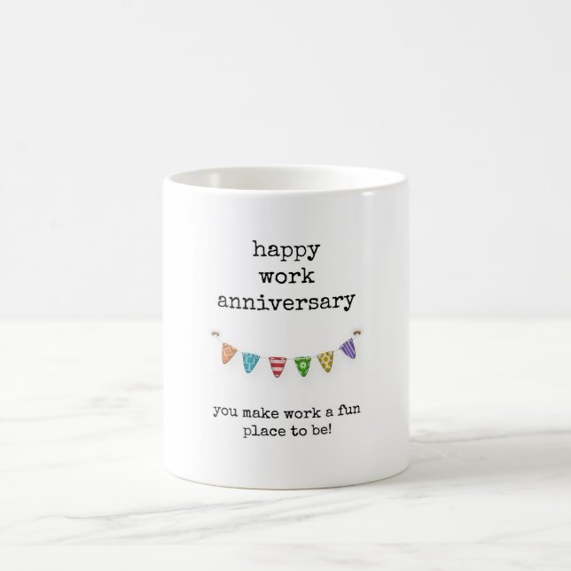 Mug Anniversaire du travail, collègue, ami, patron, Mu (Centre)