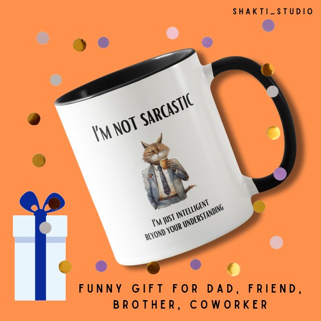 Mug Anniversaire d'un ami humour sarcasm chat d'entrep (Créateur téléchargé)