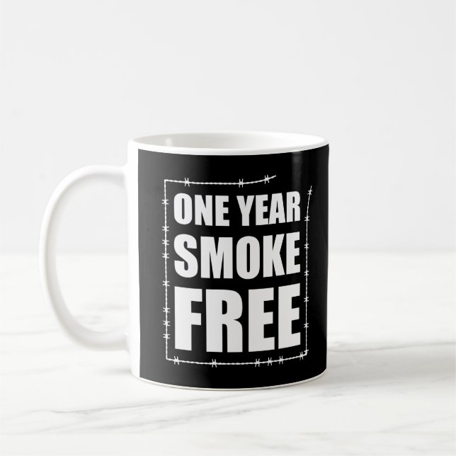 Mug anniversaire d'une année sans fumée (Gauche)