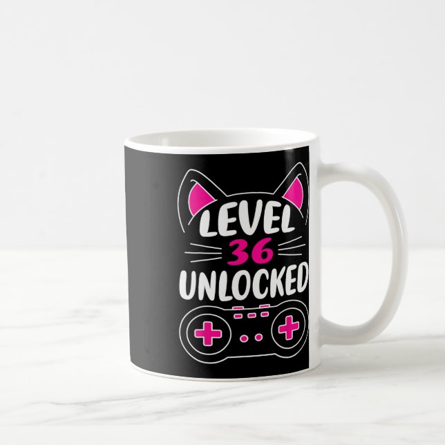 Mug Anniversaire Fille Amoureux des chats Vidéo Niveau (Droite)