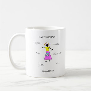 Mug Anniversaire, Fille anniversaire magnifique Danse