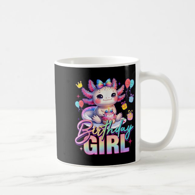 Mug Anniversaire fille mignonne Axolotl Anniversaire F (Droite)