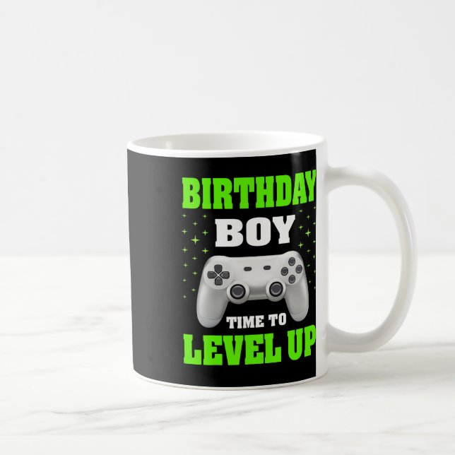 Mug Anniversaire Garçon Temps De Niveau Up Video Jeu A (Droite)