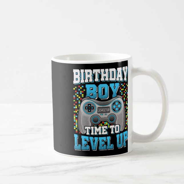 Mug Anniversaire Garçon Temps De Niveau Up Video Jeu A (Droite)
