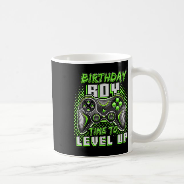 Mug Anniversaire Garçon Temps De Niveau Up Video Jeu A (Droite)