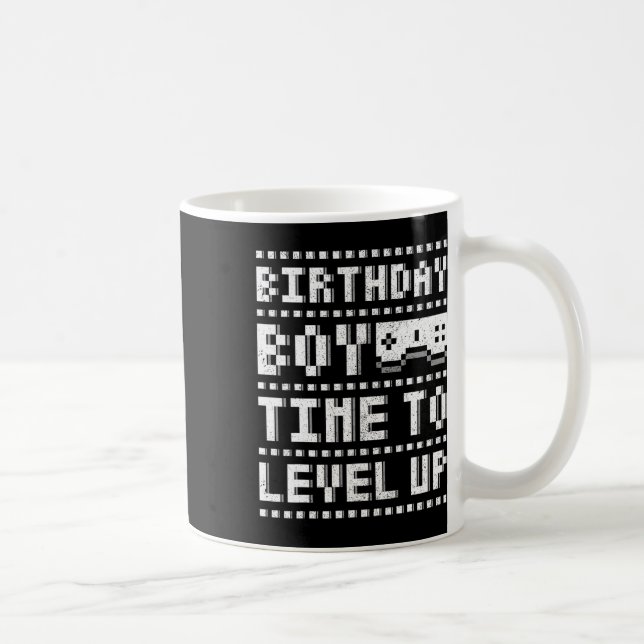Mug Anniversaire Garçon Temps De Niveau Vers Ado Garço (Droite)