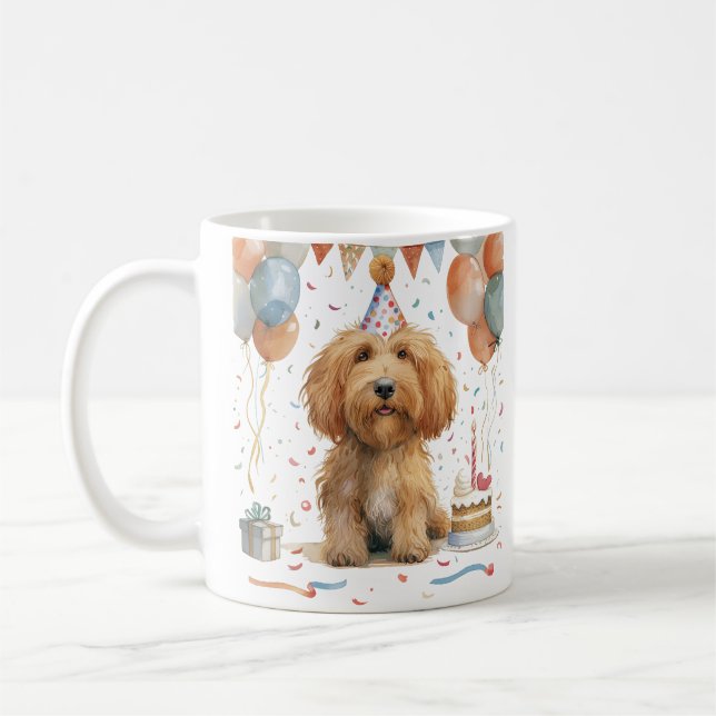 Mug Anniversaire Goldendoodle Chien (Gauche)