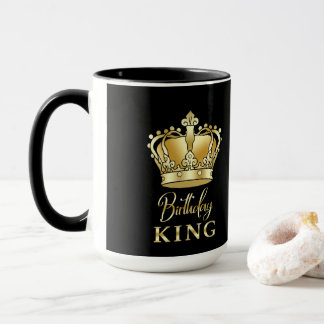 Mug Anniversaire King Gold Couronne Royal Queen Luxe