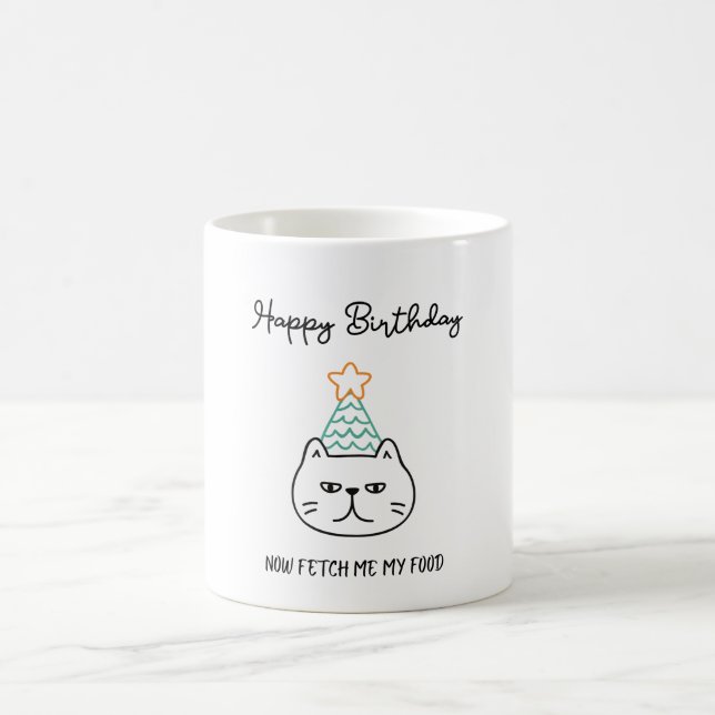 mug anniversaire maman chat drôle  (Centre)