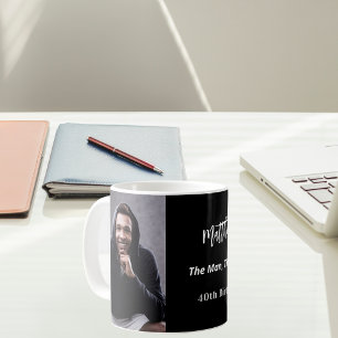 Mug Anniversaire noir blanc photo homme mythe légende