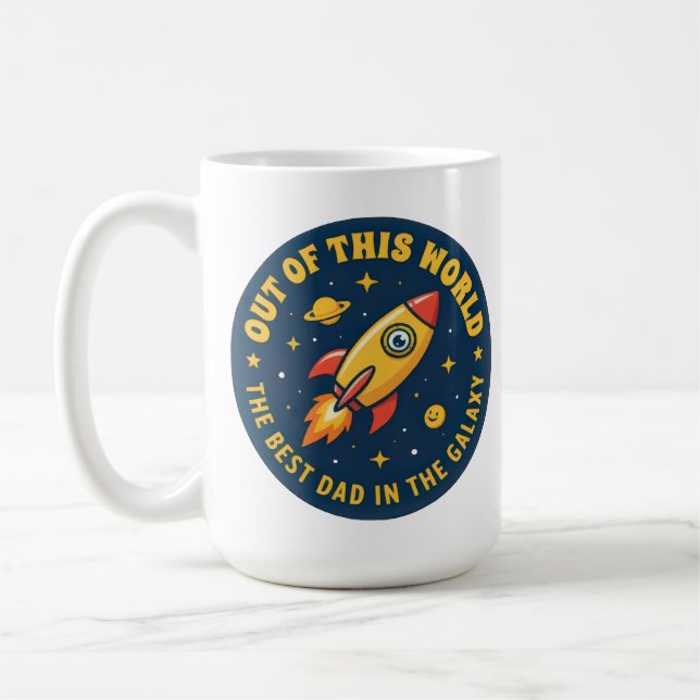 Mug Anniversaire Papa De Fille Fils Retro Fête Des Pèr (Gauche)