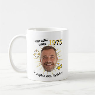Mug Anniversaire personnalisé avec photo, nom et année