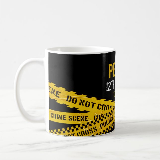 Mug Anniversaire sur le thème de la police avec concep (Gauche)
