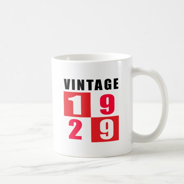 Mug Anniversaire vintage 1929 (Droite)