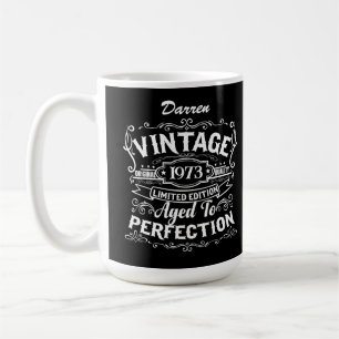 Mug Anniversaire Vintage Étiquette Whiskey Personnalis