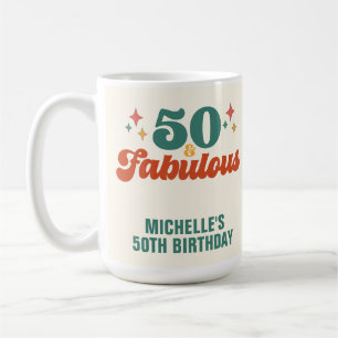 Mug Anniversaire Vintage Retro 50 et Fabuleux