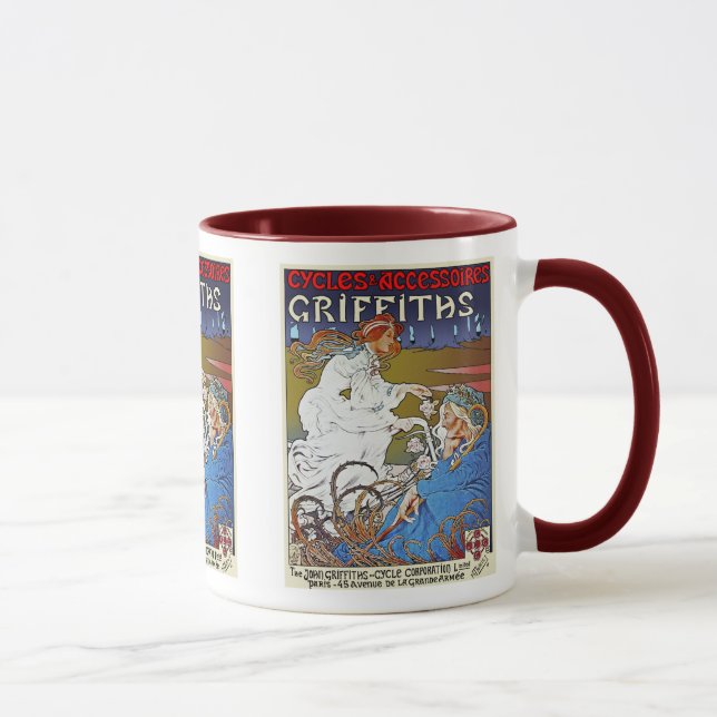 Mug Annonce d'affiche de bicyclette : Griffiths Cycles (Droite)