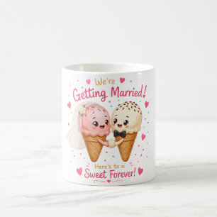 Mug Annonce de fiançailles du couple de glace Sweet