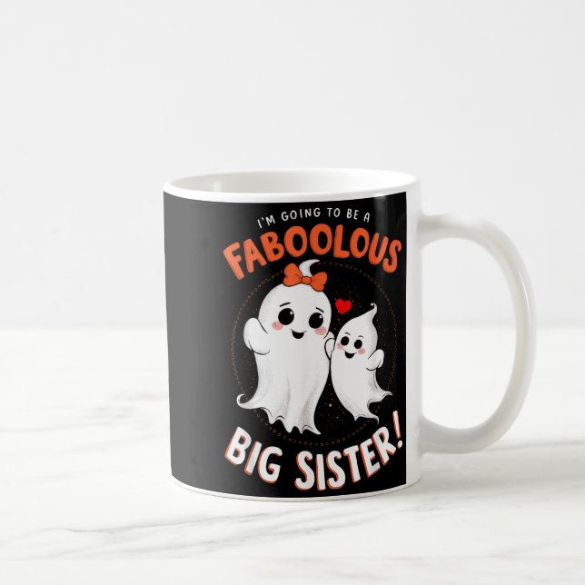 Mug Annonce de grossesse de grande sœur Halloween Mign (Droite)