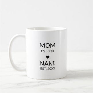 Mug Annonce de grossesse de Nani Première fois grand-m