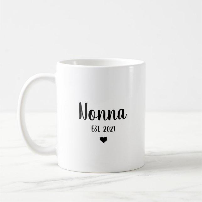 Mug Annonce de grossesse de Nonna Grand-mère Révélatio (Gauche)