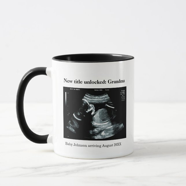 Mug Annonce de grossesse par échographie – Devenir gra (Gauche)