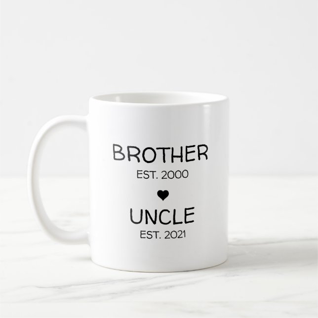 Mug Annonce de grossesse pour un frère ou un oncle Rév (Gauche)
