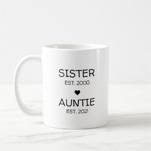 Mug Annonce de grossesse Tante soeur Révélation de béb