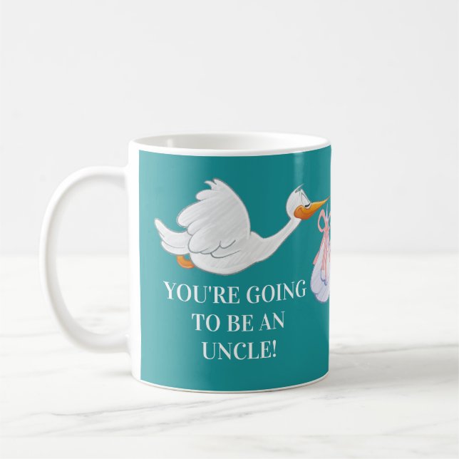 Mug Annonce de grossesse Tanteau Stork Bébé (Gauche)