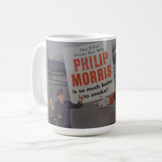 Mug Annonce de la cigarette du pilote membre d'équipag