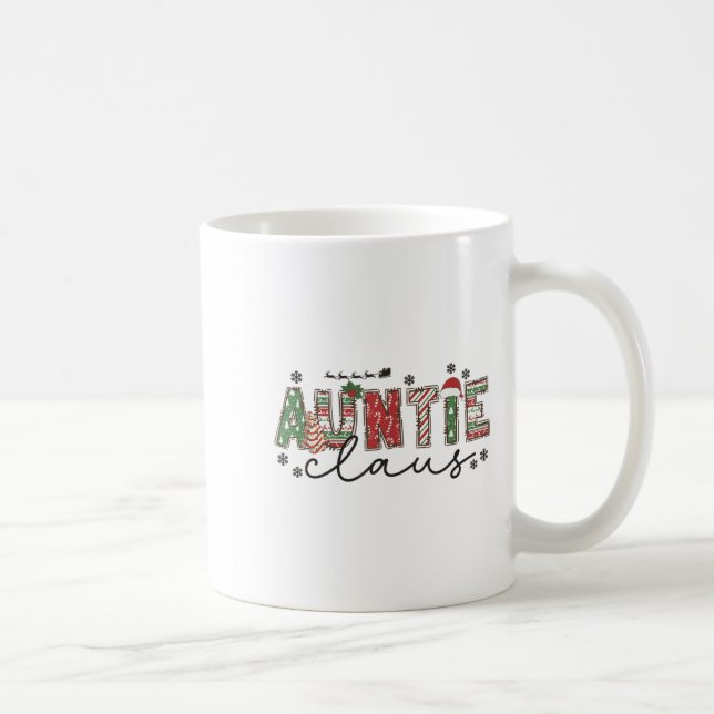 Mug Annonce de la tante Noël Claus Xmas Pajamas (Droite)