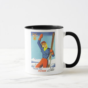 Mug Annonce de ski vintage