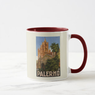 Mug annonce italienne vintage de voyage de Palerme