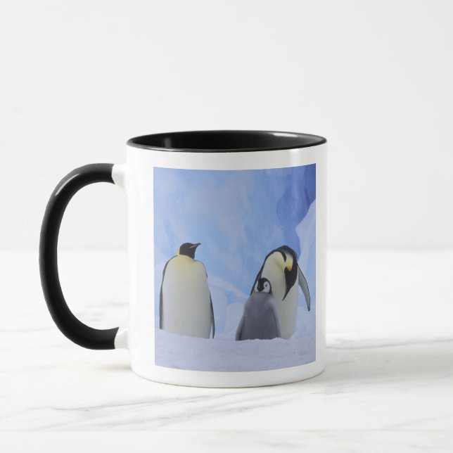 Mug Antarctique. Manchots empereurs et poussin (Gauche)